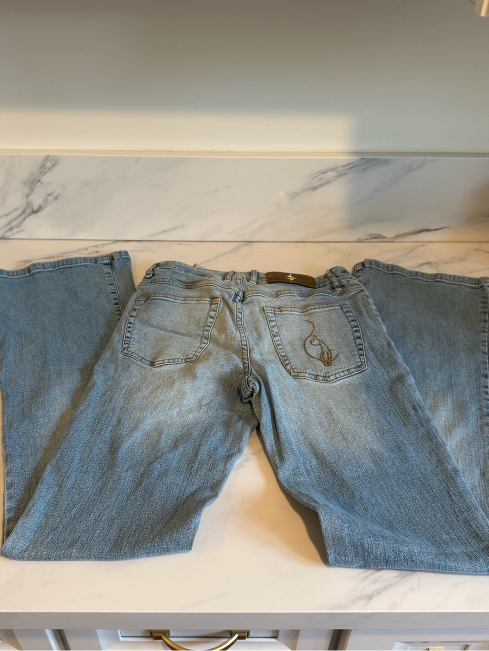 Baby phat vintage Y2K light wash flares